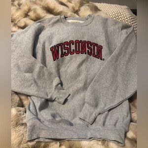 Steve & Barry's Gray Wisconsin Crewneck Sweater